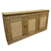 Natural Rattan 3-Door Cabinet