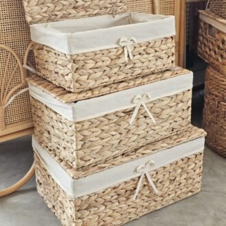 Water Hyacinth Storage Box Set With Inner